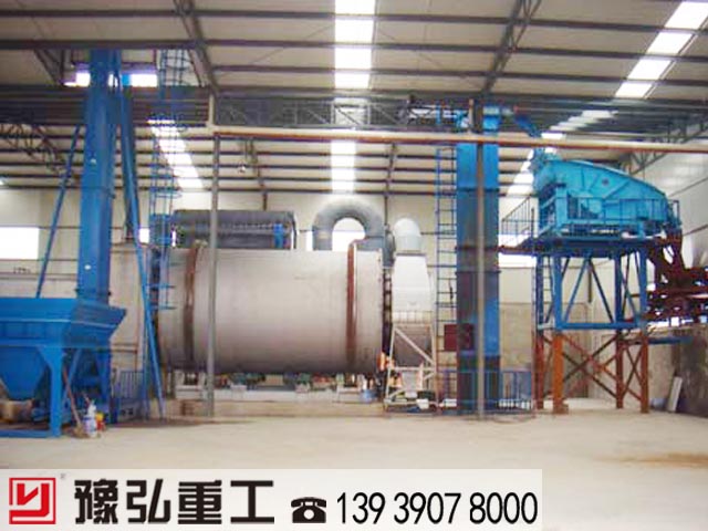 室內回轉烘干機生產現場